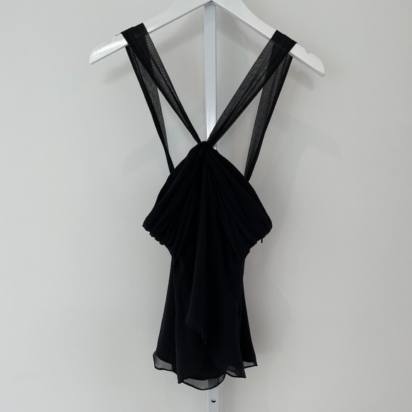 BCBG BLACK BACK TIE TOP SIZE SMALL - Picture 2 of 16